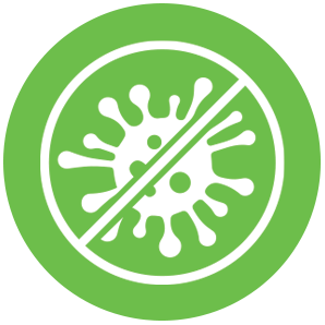 super clean green icon no germs